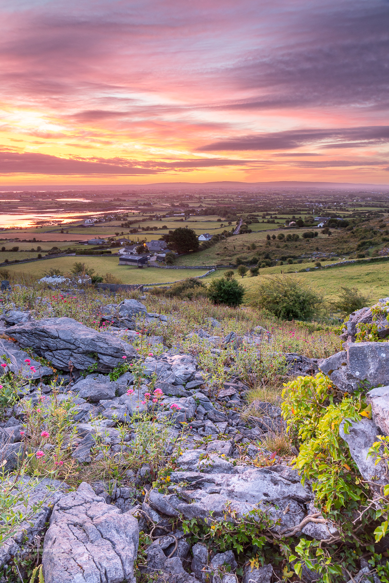 Colourful twilight over Abbey Hill in summer
