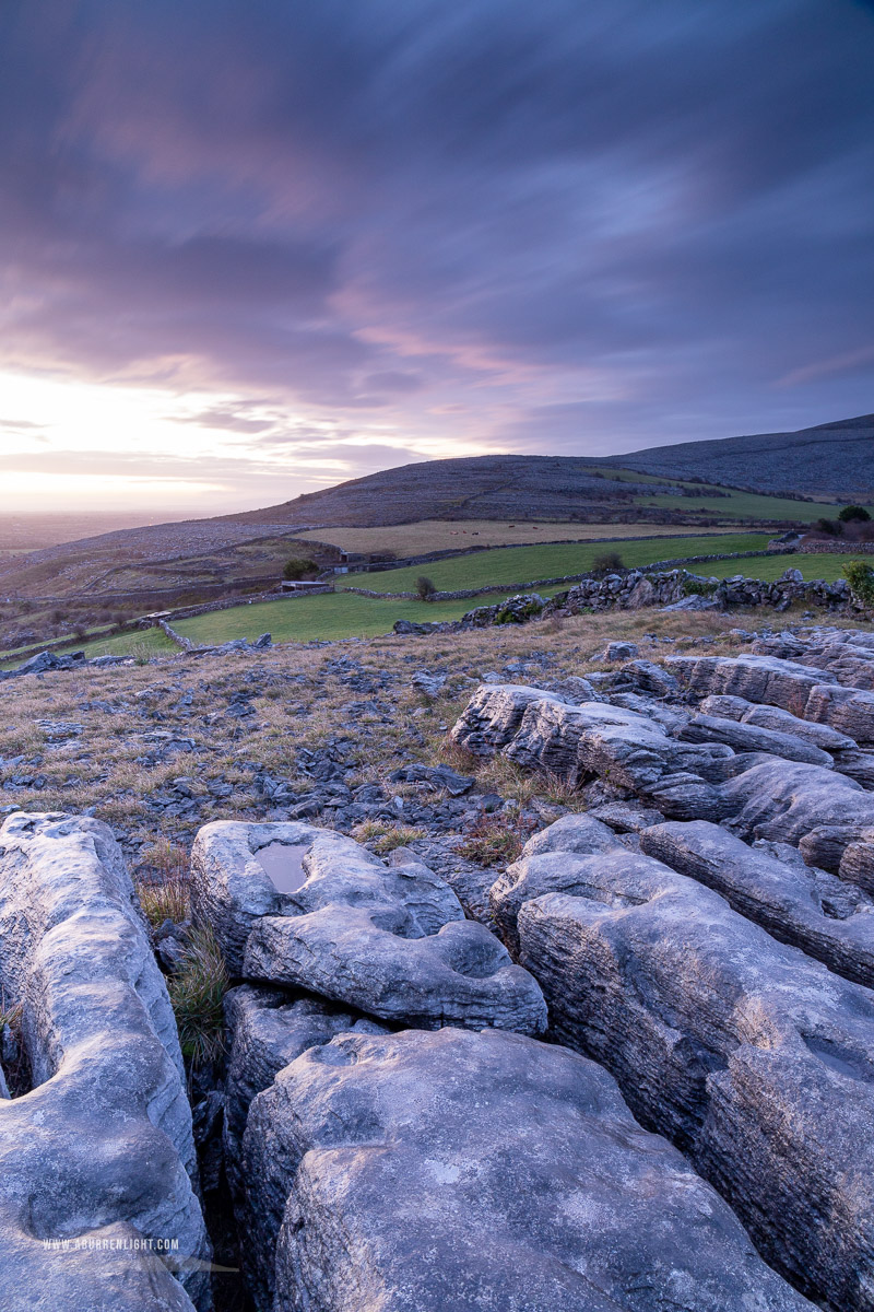 Abbey Hill Burren Clare Ireland - abbey hill,february,long exposure,twilight,winter,blue,hills