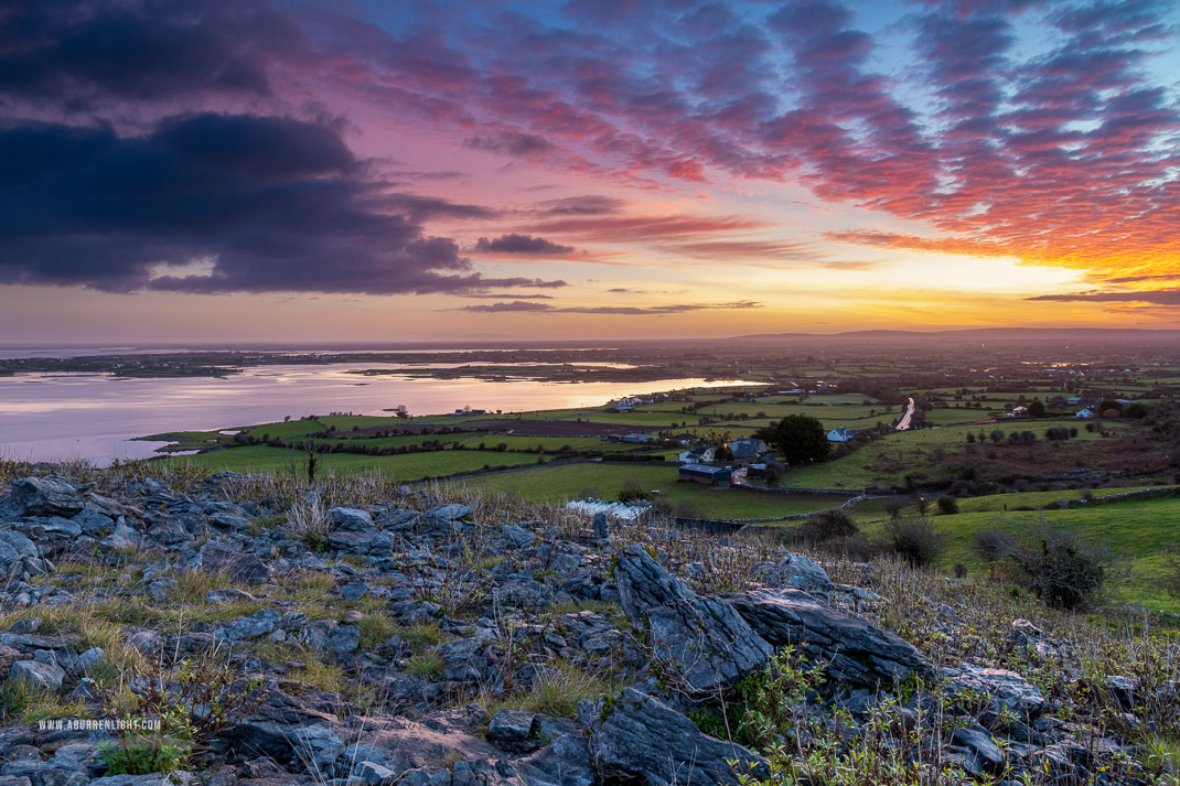 Abbey Hill Burren Clare Ireland - abbey hill,autumn,ivy,long exposure,november,twilight,wall,hills