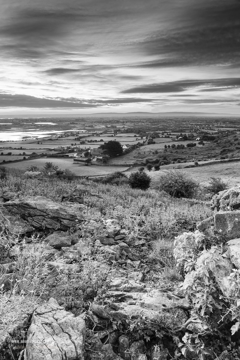 Abbey Hill Burren Clare Ireland - abbey hill,august,monochrome,flower,hills,summer,twilight