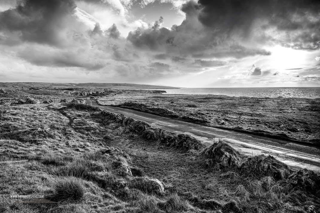 Ballyreane Fanore Clare Ireland - ballyreane,coast,february,monochrome,sunset,winter