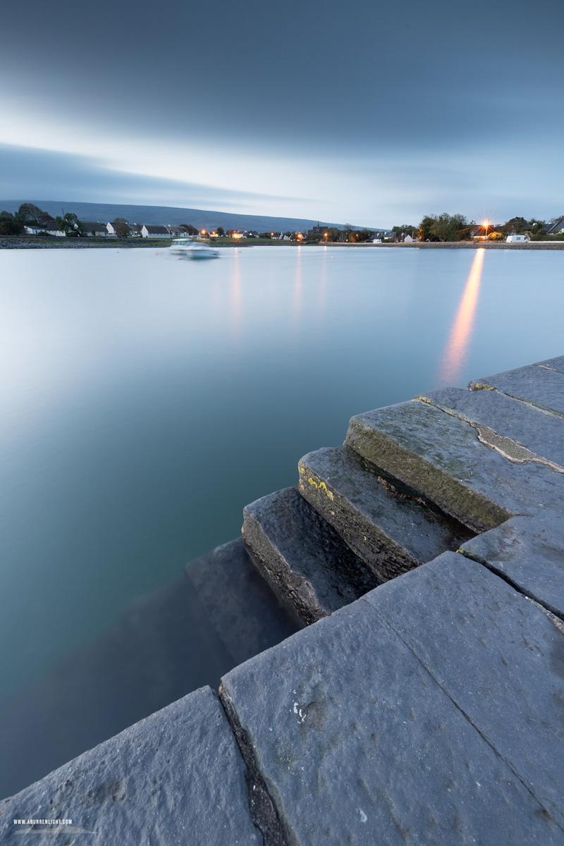 Ballyvaughan Wild Atlantic Way Clare Ireland - ballyvaughan,blue,boats,long exposure,pier,september,summer,twilight,blue,coast