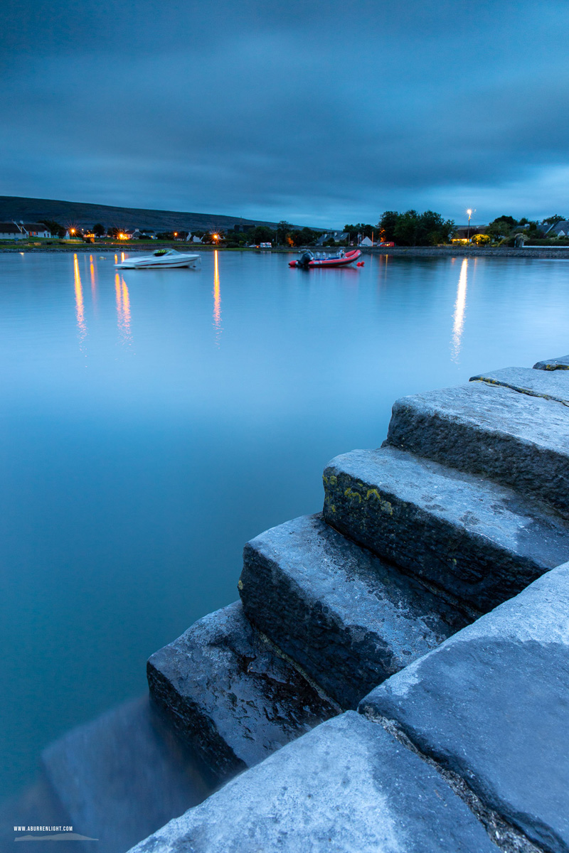 Ballyvaughan Wild Atlantic Way Clare Ireland - august,ballyvaughan,blue,boat,long exposure,pier,summer,twilight,coast