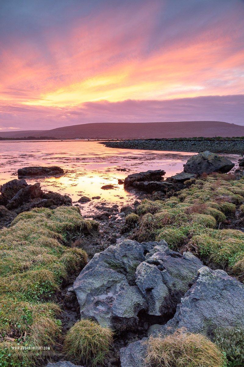 Bishops Quarter Ballyvaughan Wild Atlantic Way Clare Ireland - autumn,ballyvaughan,bishops quarter,november,pink,sunset,coast