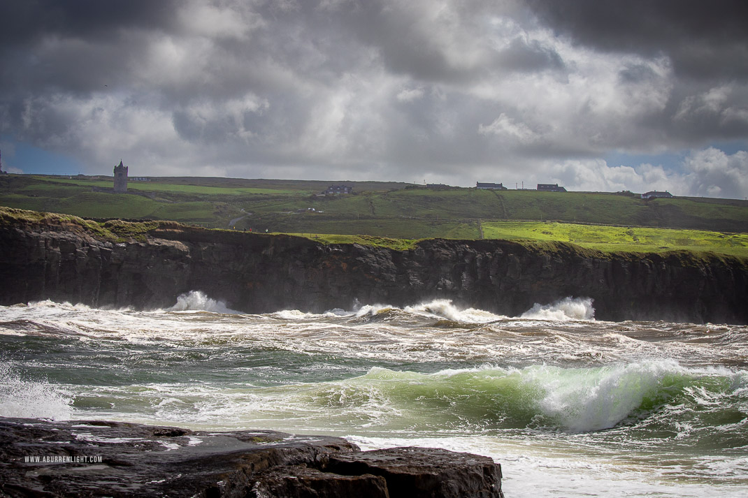 Doolin Wild Atlantic Way Clare Ireland - august,castle,coast,doolin,doonagore,storm,summer,waves