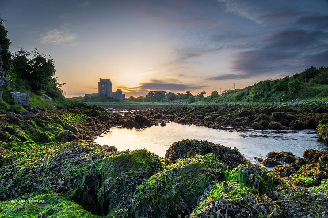 Dunguaire Castle Kinvara Clare Ireland - castle,coast,dunguaire,green algae,kinvara,landmark,may,summer,sunrise