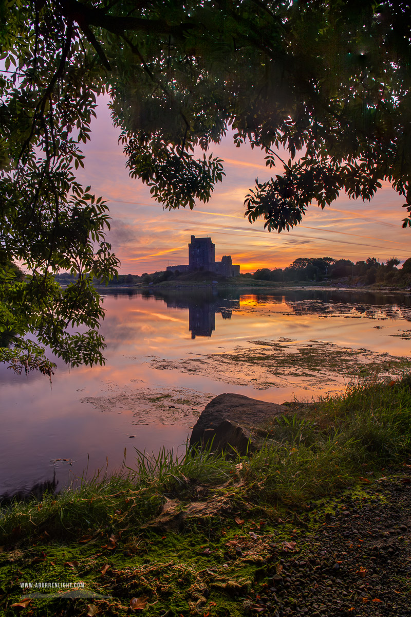 Dunguaire Castle Kinvara Clare Ireland - castle,coast,dunguaire,foliage,july,kinvara,landmark,reflections,summer,twilight