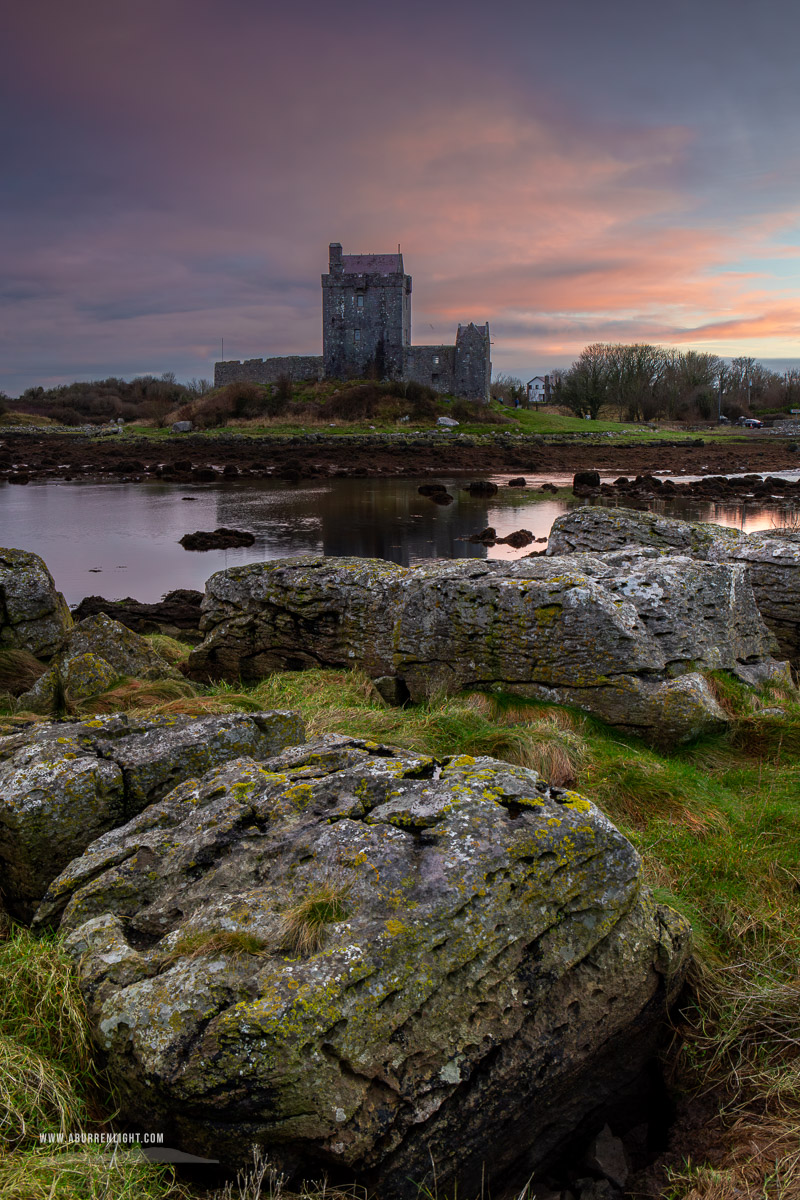 Dunguaire Castle Kinvara Clare Ireland - castle,coast,portfolio,december,dunguaire,landmark,sunrise,winter