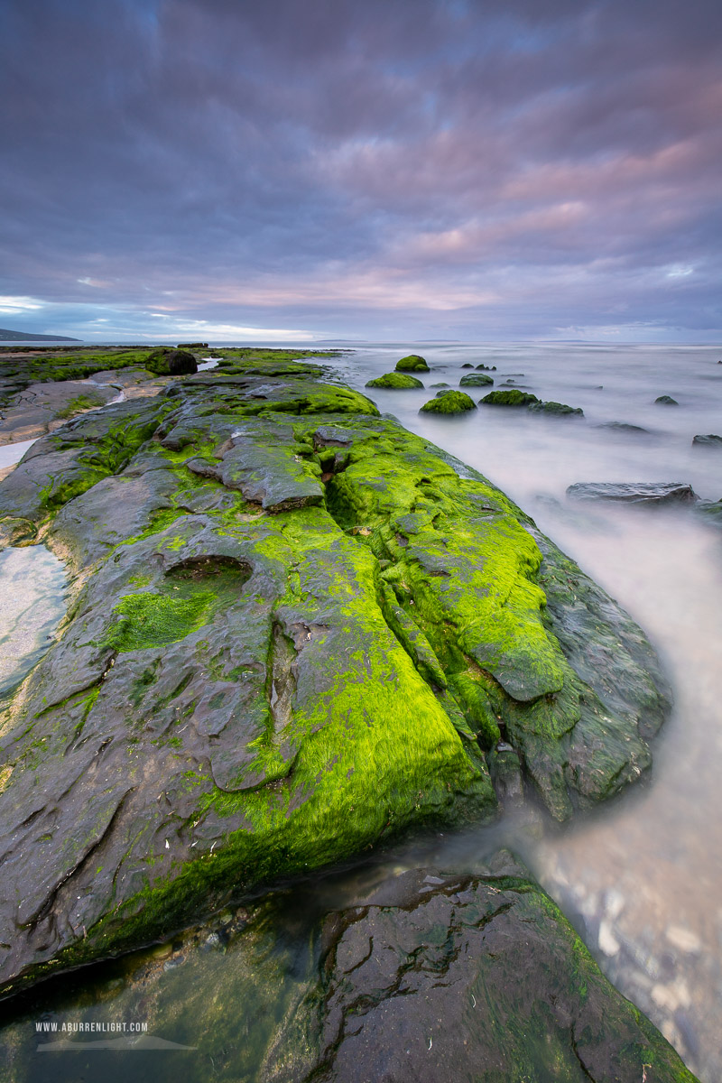 Fanore Beach Wild Atlantic Way Clare Ireland - august,fanore,green algae,long exposure,summer,sunrise,coast