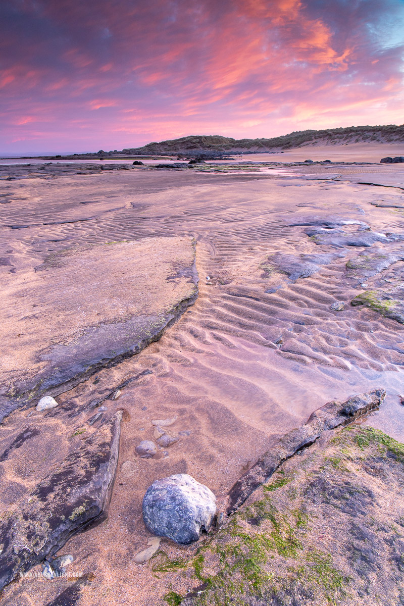 Fanore Beach Wild Atlantic Way Clare Ireland - april,fanore,green algae,pink,spring,sunrise,coast