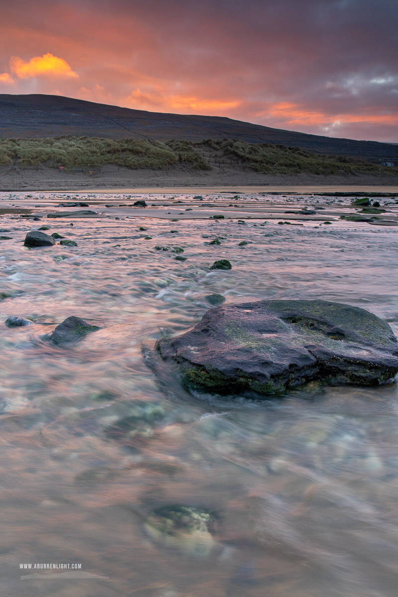 Fanore Beach Wild Atlantic Way Clare Ireland - december,fanore,orange,sunrise,winter,coast,orange