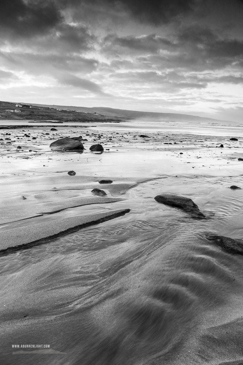 Fanore Beach Wild Atlantic Way Clare Ireland - monochrome,beach,december,fanore,winter