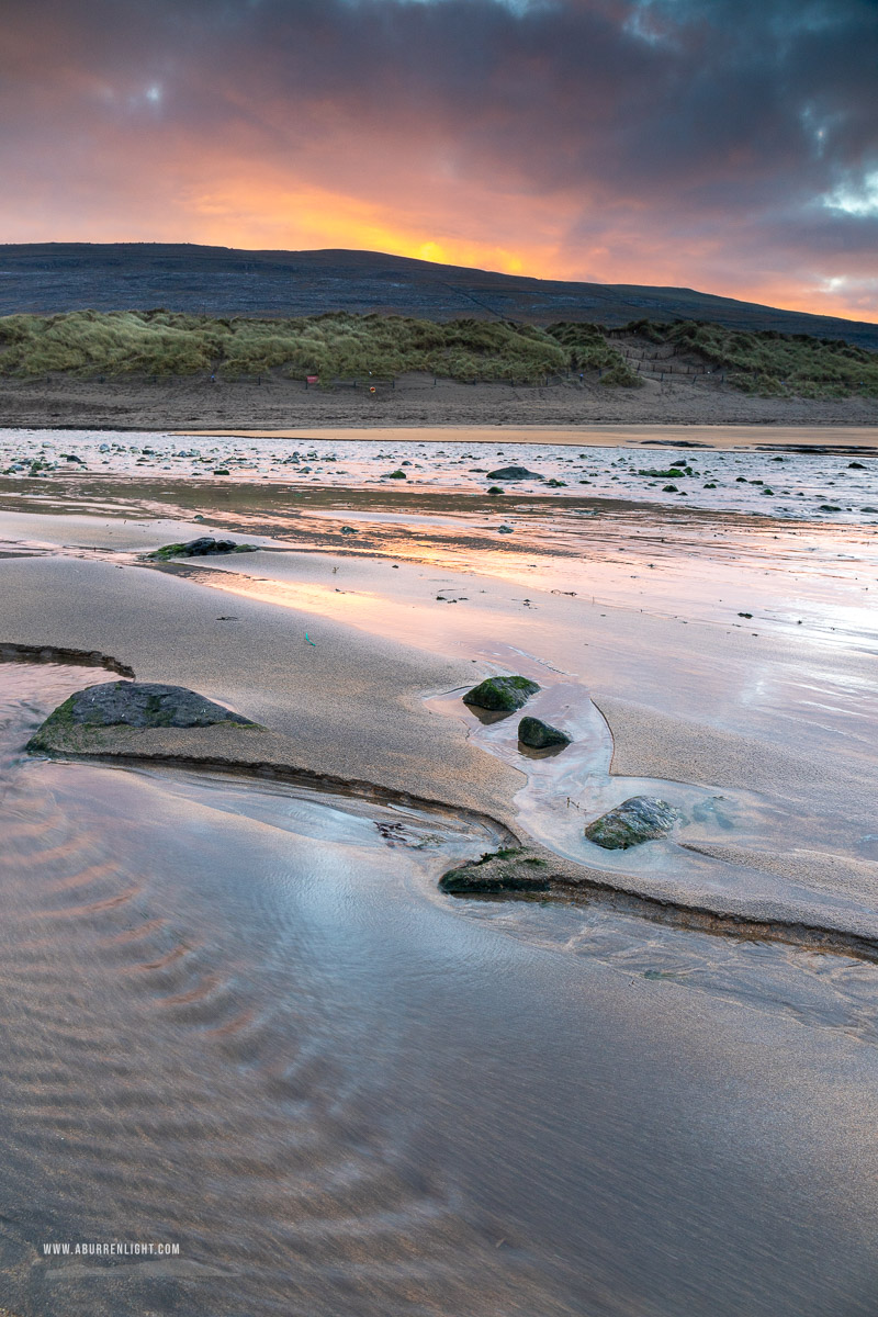 Fanore Beach Wild Atlantic Way Clare Ireland - december,fanore,orange,sunrise,winter,beach,coast