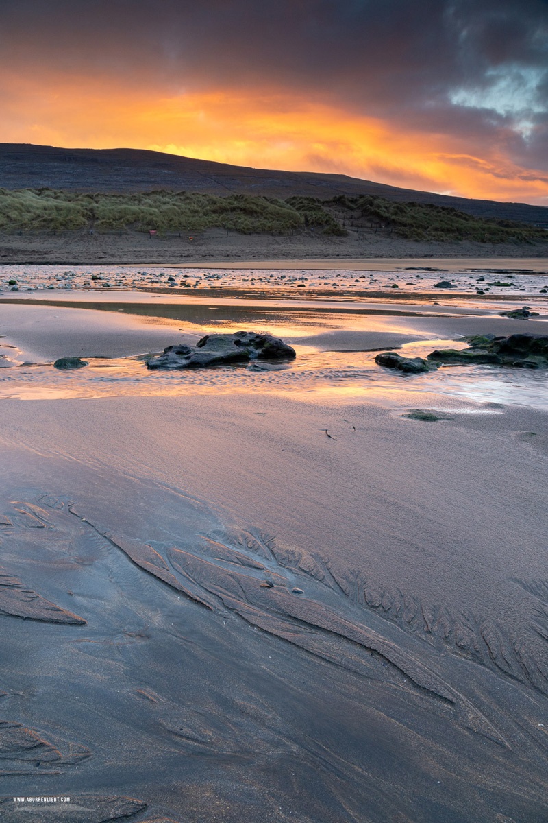 Fanore Beach Wild Atlantic Way Clare Ireland - december,fanore,orange,rill,sunrise,winter,golden,coast,beach