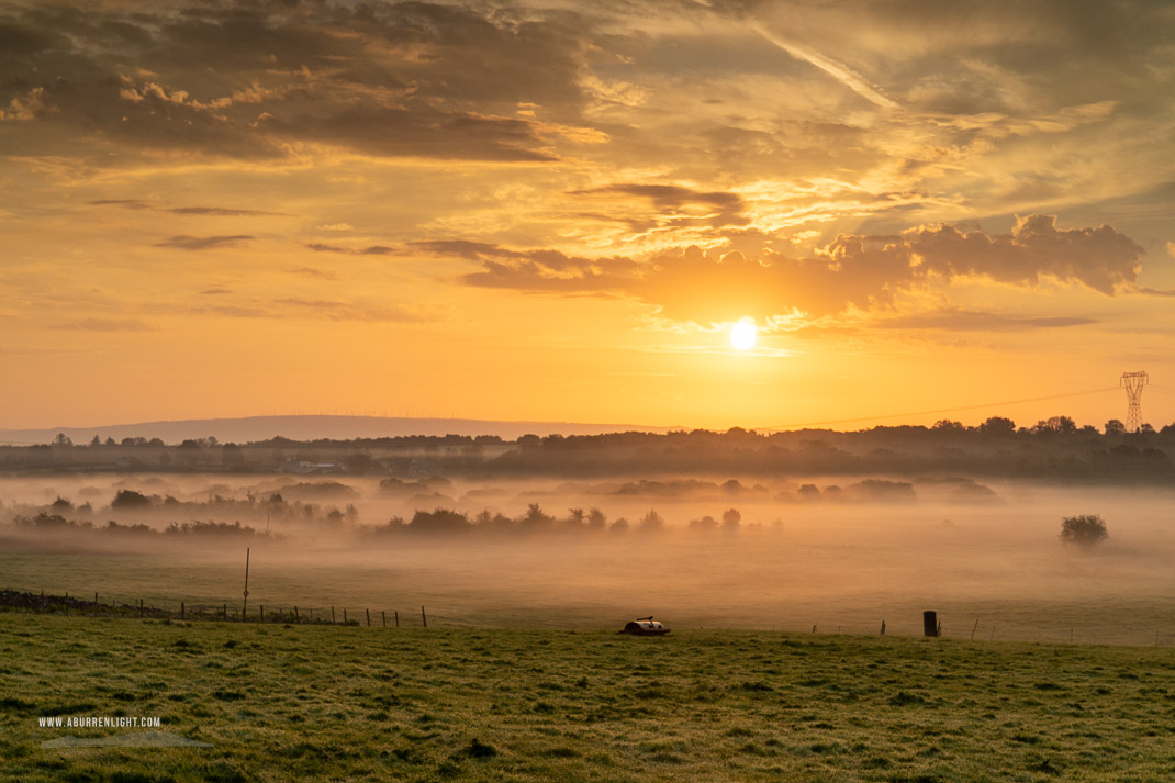 Gort Galway Ireland - golden,gort,mist,rural,september,summer,sunrise,golden,lowland