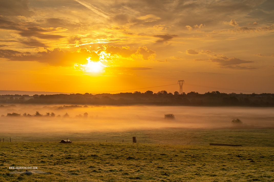 Gort Galway Ireland - golden,gort,mist,rural,september,summer,sunrise,lowland,golden