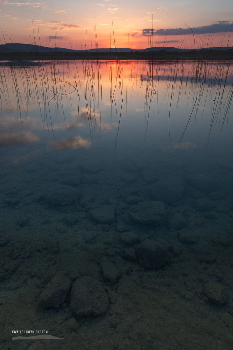 Lough Bunny Clare Ireland - dusk,lough bunny,may,reflections,spring,lowlands