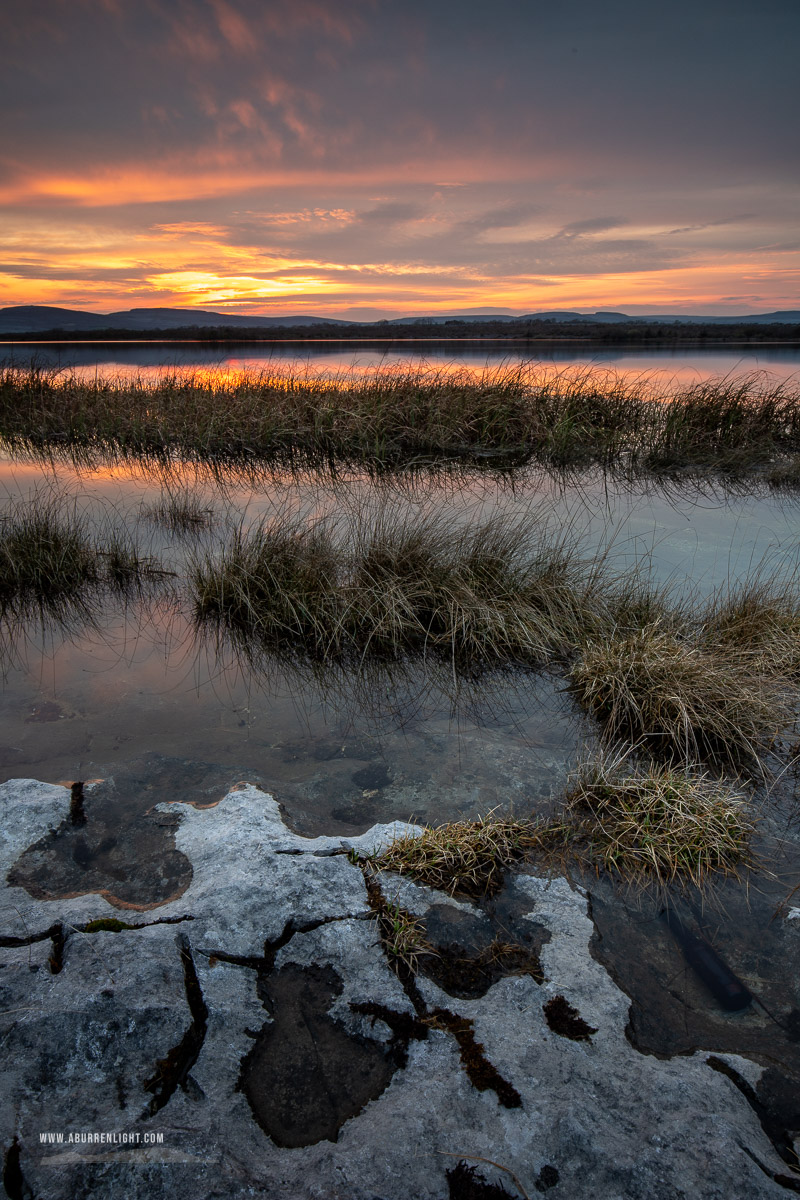 Lough Bunny Clare Ireland - april,long exposure,lough bunny,reflections,spring,sunset,lowland