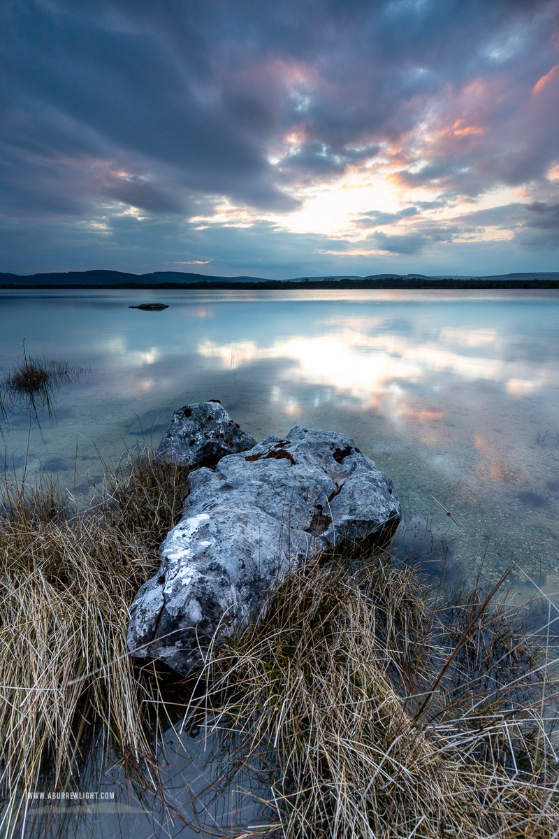 Lough Bunny Clare Ireland - april,lough bunny,reflections,spring,sunset,lowland,blue