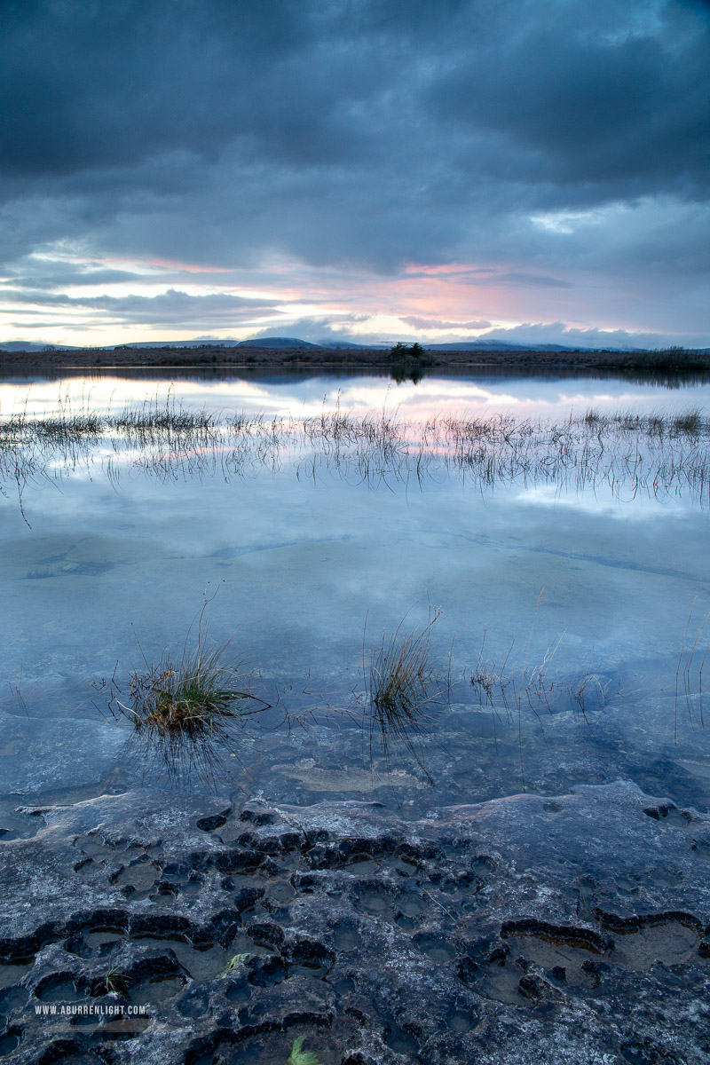 Lough Bunny Clare Ireland - february,lough bunny,reflections,sunset,winter,portfolio,blue,lowland