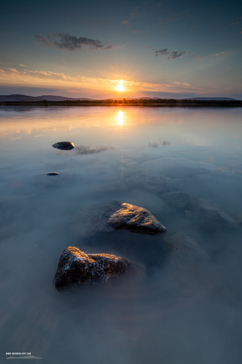 Lough Bunny Clare Ireland - blue hour,lough bunny,may,spring,sunset,lowland,golden,haze