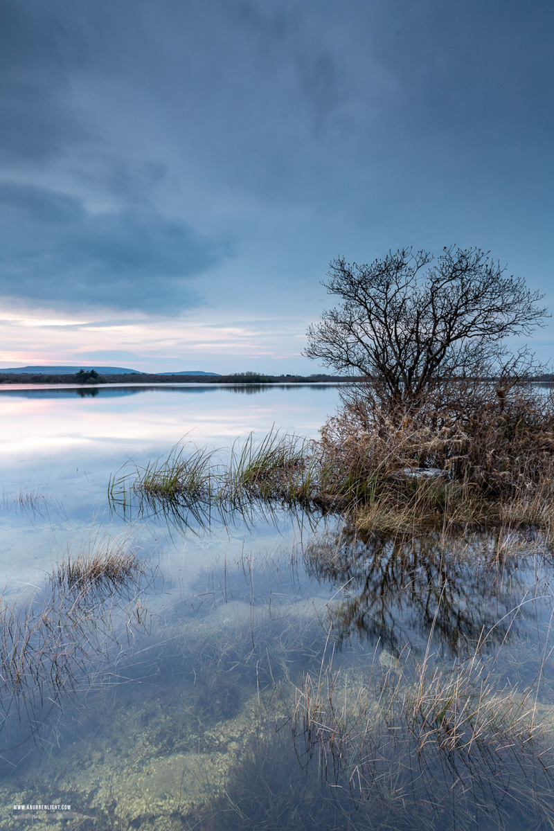 Lough Bunny Clare Ireland - april,dusk,lough bunny,reflections,spring,blue,lowland