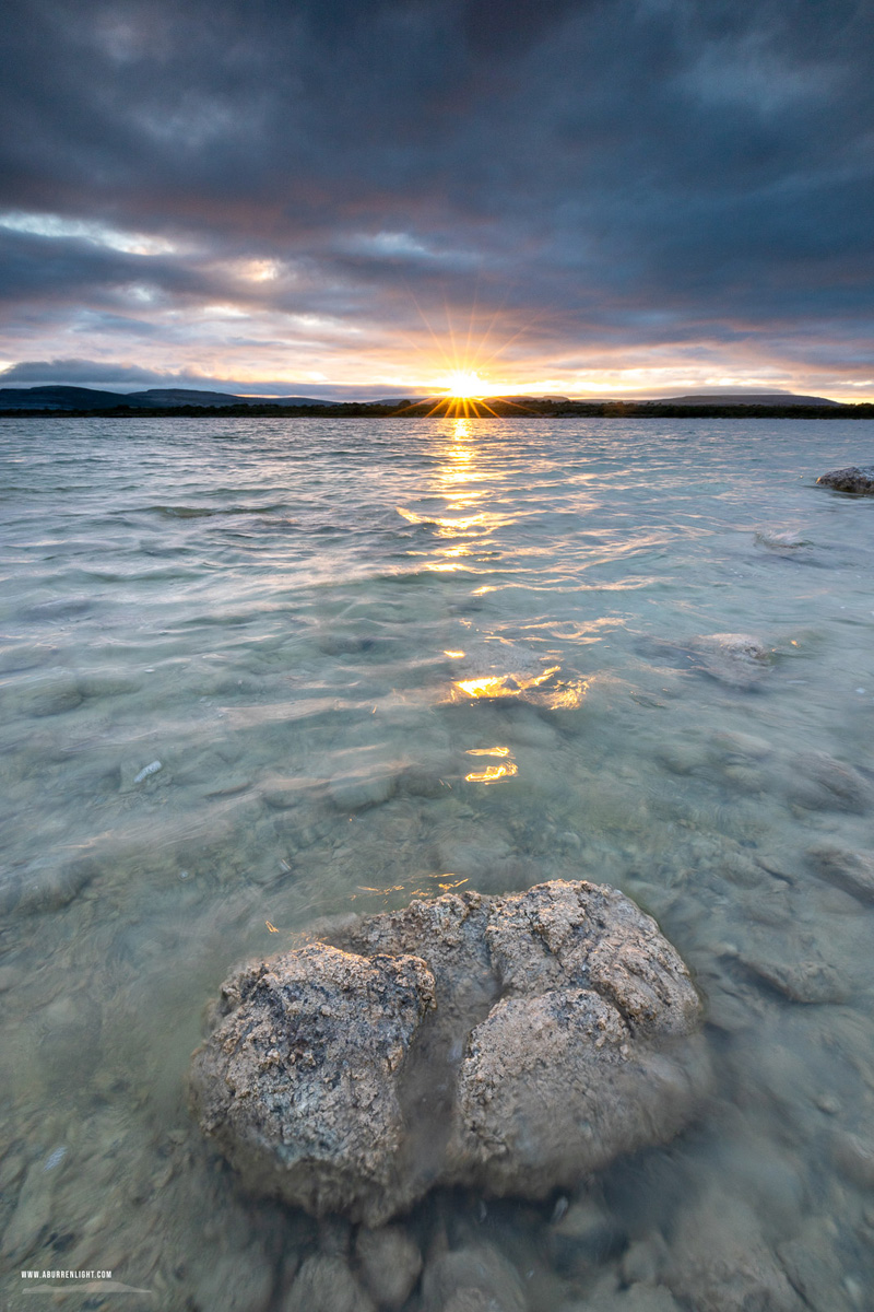 Lough Bunny Clare Ireland - blue,july,lough bunny,summer,sunset,sunstar,lowland,drama