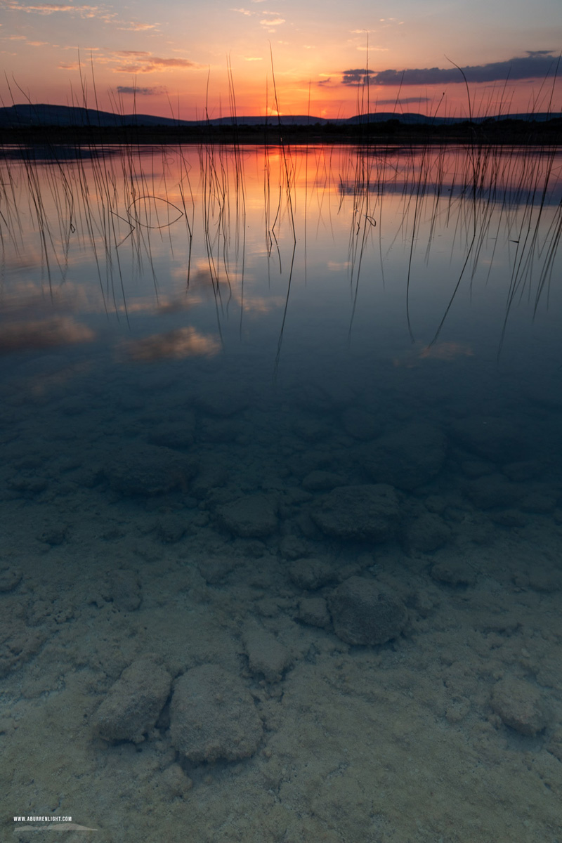 Lough Bunny Clare Ireland - dusk,lough bunny,may,reflections,spring,lowland