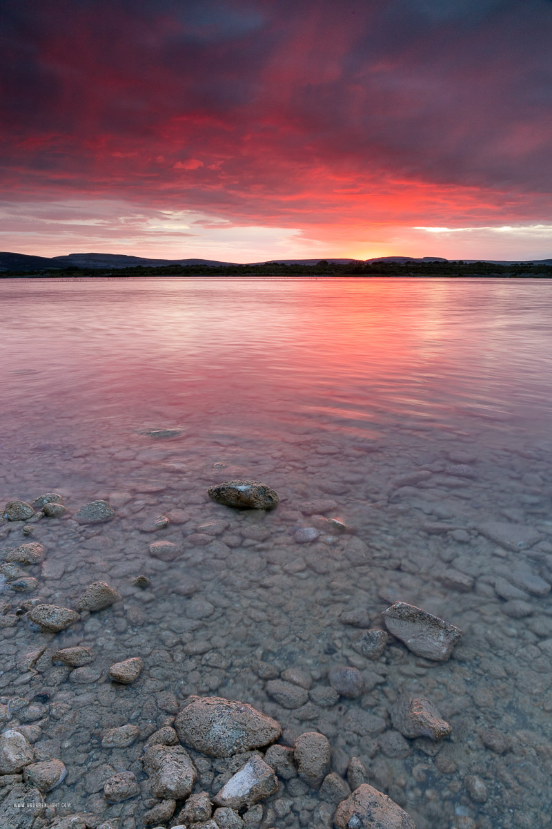 Lough Bunny Clare Ireland - july,lough bunny,red,summer,sunset,lowland