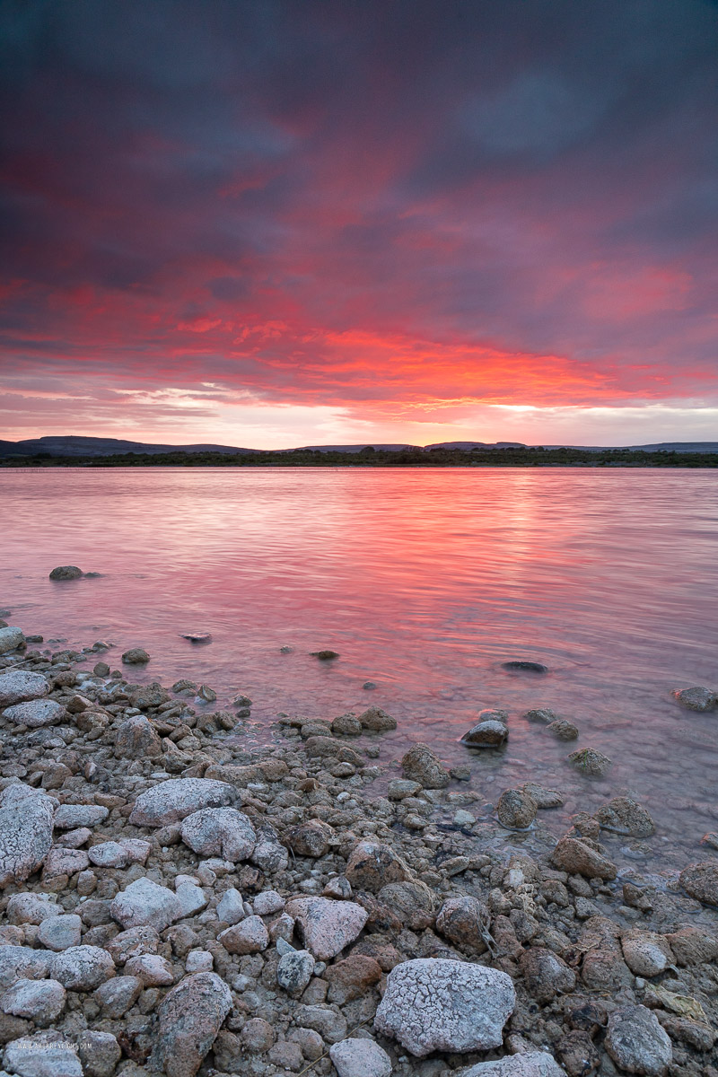 Lough Bunny Clare Ireland - july,lough bunny,red,summer,sunset,lowland