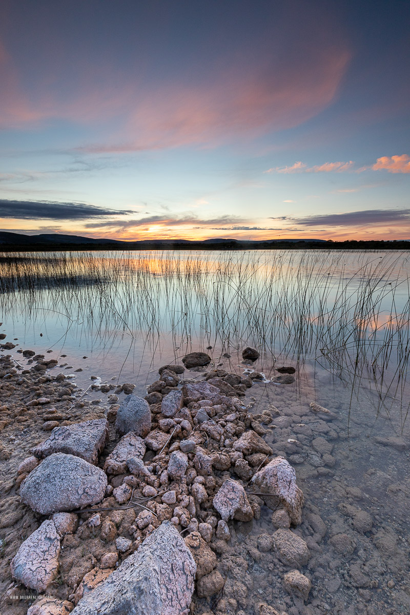 Lough Bunny Clare Ireland - dusk,july,lough bunny,pink,summer,sunset,lowland