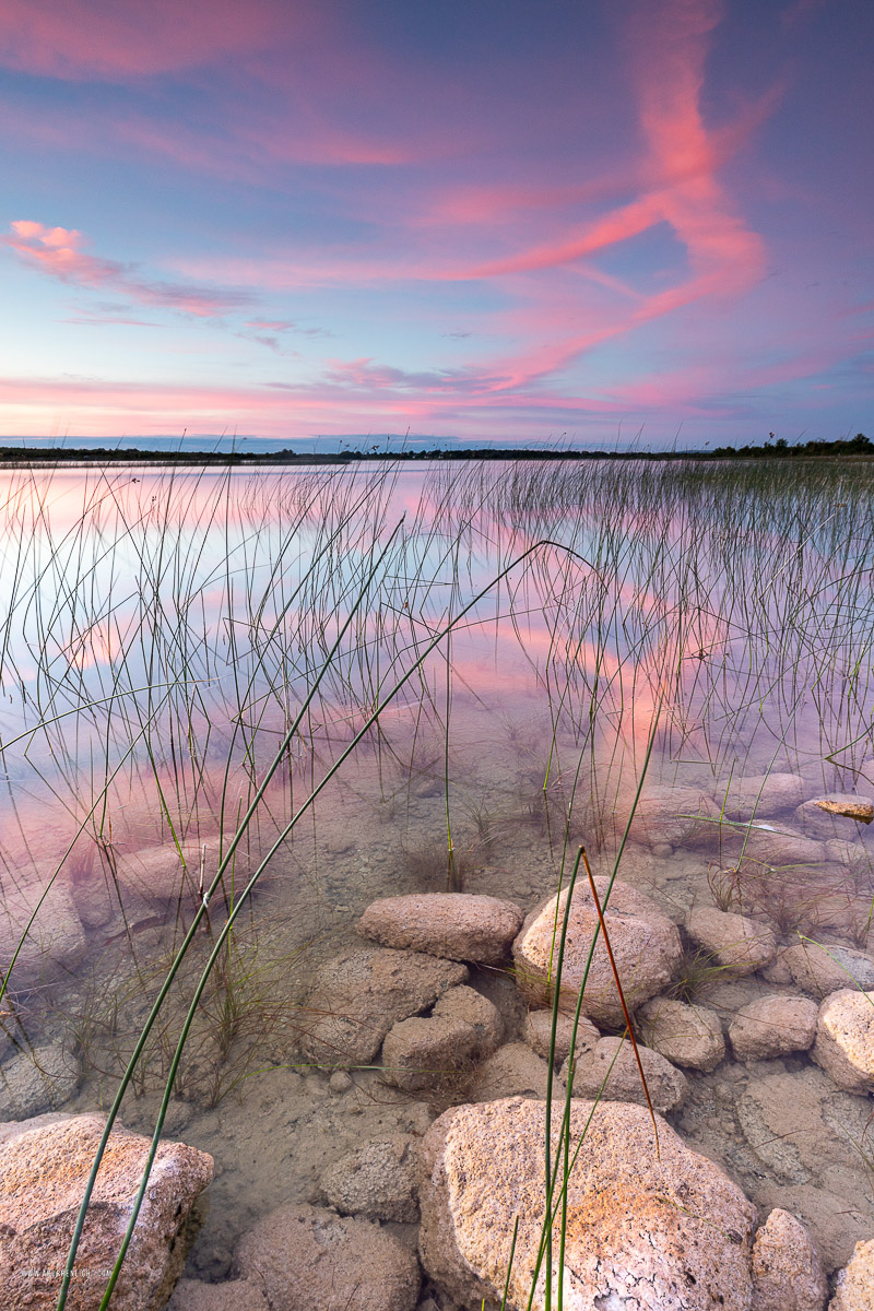 Lough Bunny Clare Ireland - dusk,july,lough bunny,pink,summer,sunset,lowland