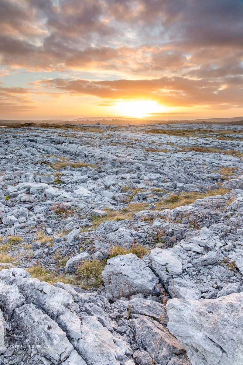 Mullaghmore Burren National Park Clare Ireland - january,mullaghmore,sunset,winter,golden,park