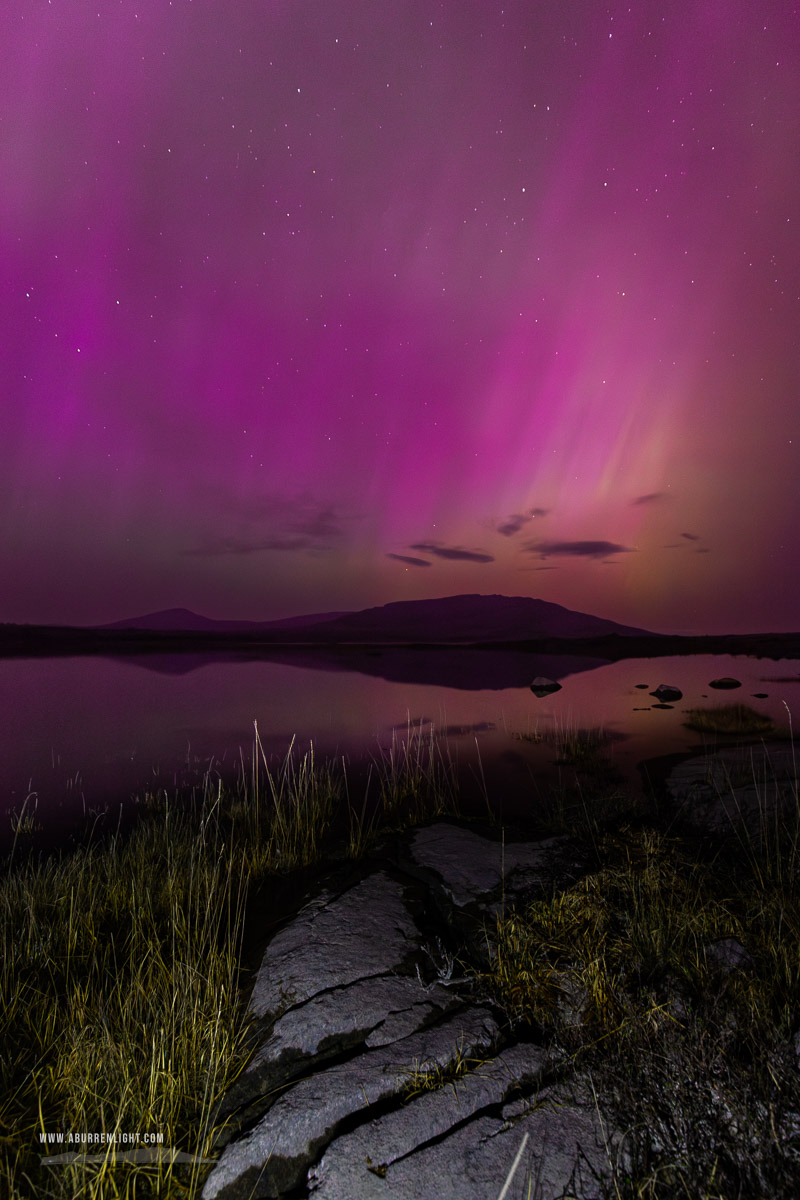 Mullaghmore Burren National Park Clare Ireland - aurora,long exposure,may,mullaghmore,night,park,pilars,purple,spring,astro