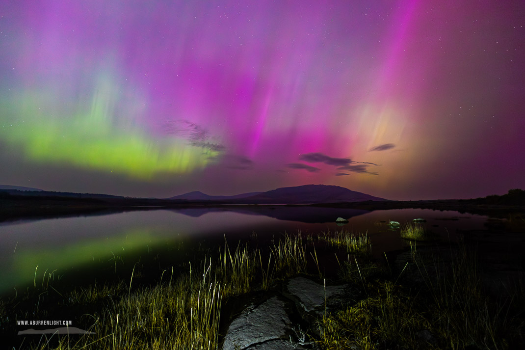 Mullaghmore Burren National Park Clare Ireland - aurora,greem,long exposure,may,mullaghmore,night,park,pilars,purple,spring,astro