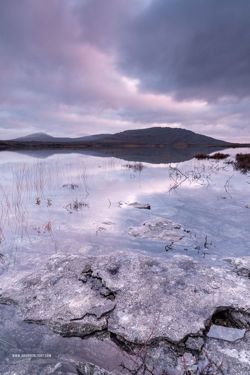 Mullaghmore Burren National Park Clare Ireland - autumn,magenta,mullaghmore,november,reflections,sunrise,park