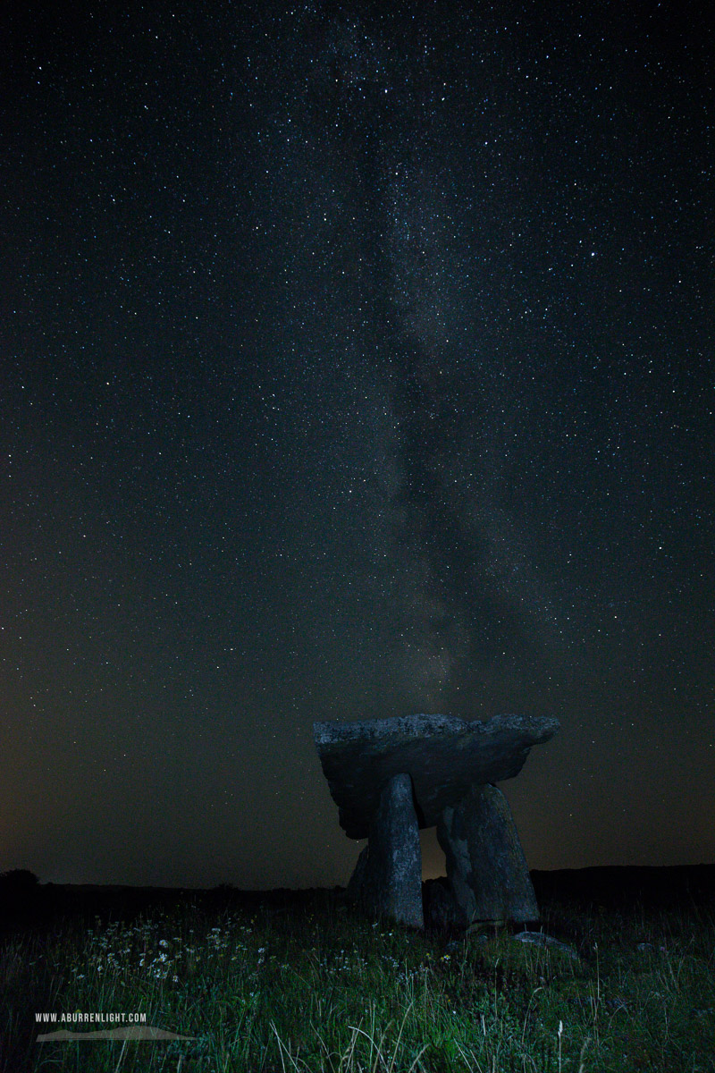 Poulnabrone Dolmen Roughan Hill Burren Clare Ireland - astro,august,dolmen,hills,landmark,long exposure,milky way,neolitic,night,portal,poulnabrone,roughan,summer