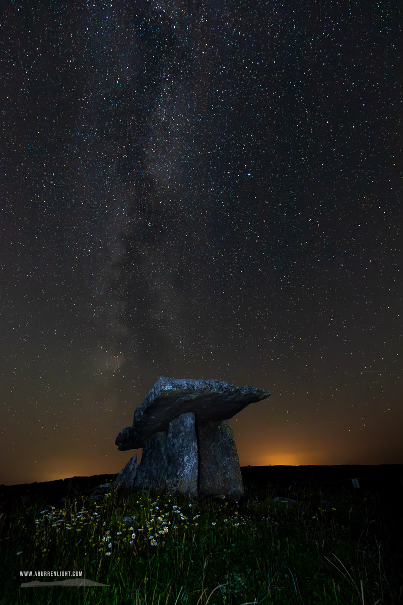 Poulnabrone Dolmen Roughan Hill Burren Clare Ireland - astro,august,dolmen,hills,landmark,long exposure,milky way,neolitic,night,pick-hills,portal,poulnabrone,roughan,summer