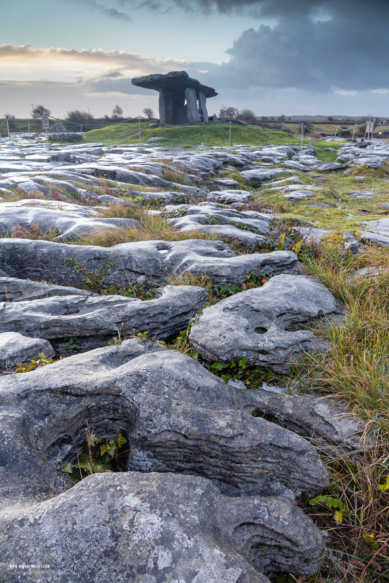 Poulnabrone Dolmen Roughan Hill Burren Clare Ireland - dolmen,january,landmark,poulnabrone,winter,tomb,hills,roughan