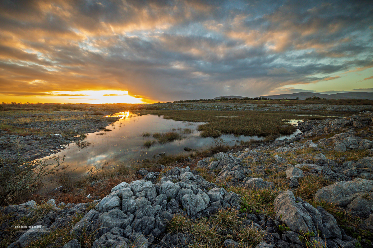 The Burren Clare Ireland - golden,january,lowland,pick-lowland,portfolio,reflections,sunset,winter