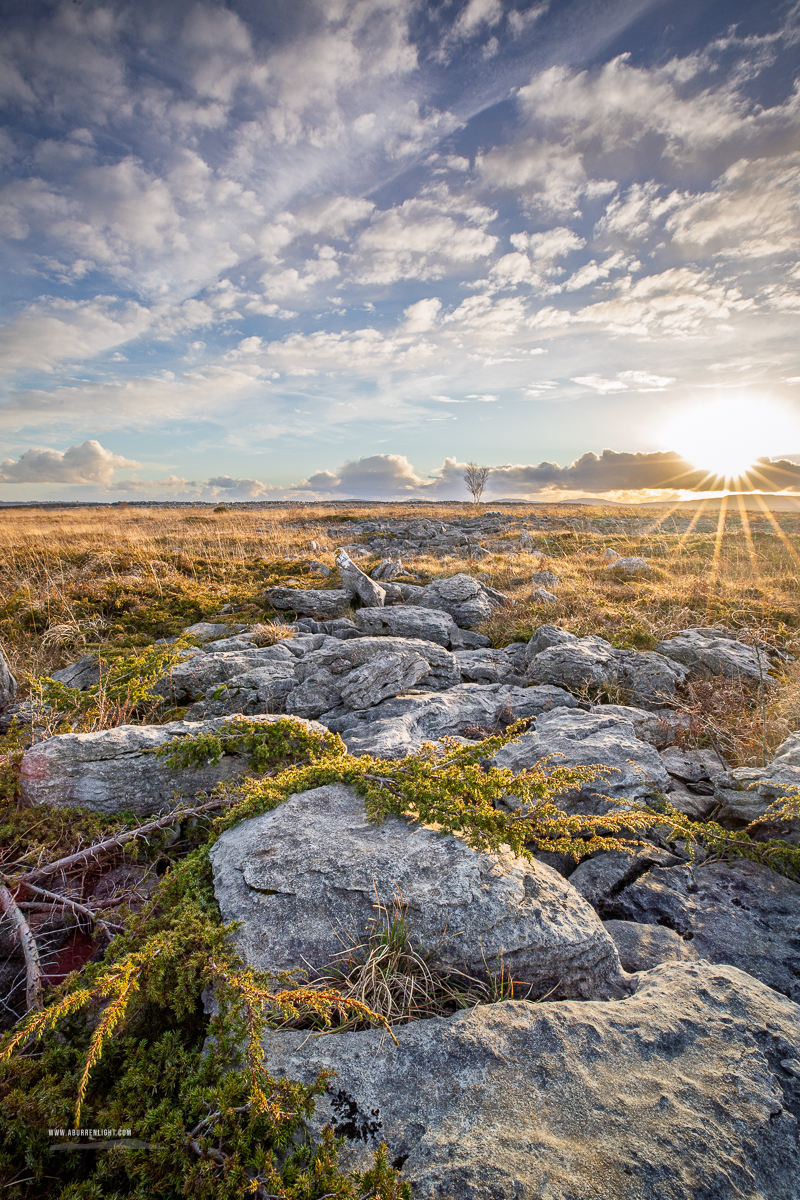 The Burren Clare Ireland - evening,golden,lowlands,march,sunset,sunstar,winter,pick-lowland