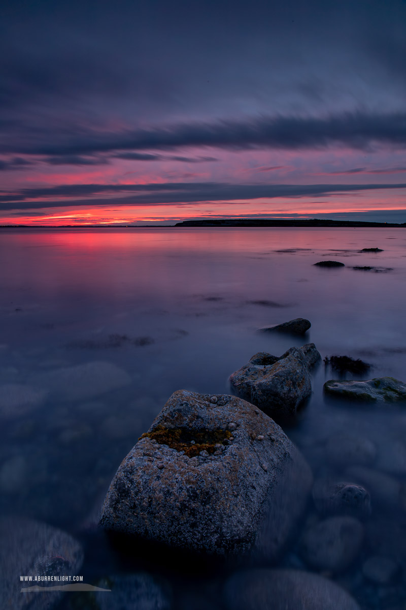 The Flaggy Shore Kinvara Wild Atlantic Way Clare Ireland - flaggy shore,june,long exposure,red,spring,twilight,coast