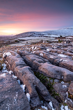 abbey hill,march,snow,twilight,winter,hills,pink