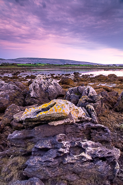 ballyvaughan,bishops quarter,dusk,long exposure,september,summer,coast,magenta,mauve