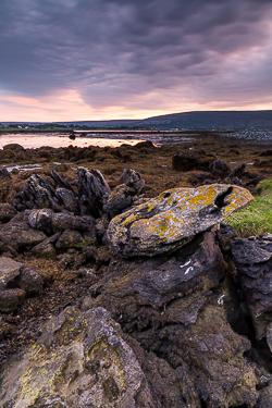 ballyvaughan,bishops quarter,dusk,long exposure,september,summer,coast,magenta