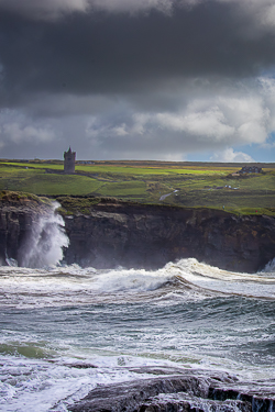 august,castle,coast,doolin,doonagore,storm,summer,waves