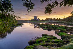 autumn,birch,castle,dunguaire,kinvara,september,sunrise,coast