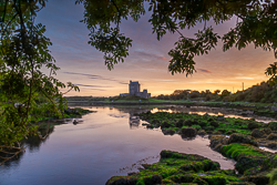 autumn,birch,castle,dunguaire,kinvara,september,sunrise,coast