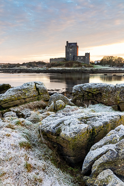 dunguaire,castle,frost,january,kinvara,landmark,long exposure,reflections,sunrise,winter,coast