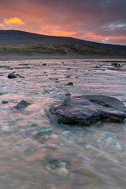 december,fanore,orange,sunrise,winter,coast,orange